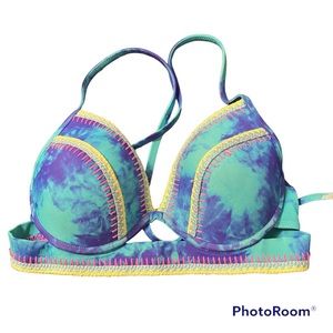 Tie dye bathing suit top